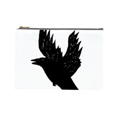 Crow Cosmetic Bag (large)  by JDDesigns