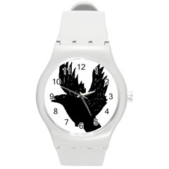 Crow Round Plastic Sport Watch (m) by JDDesigns