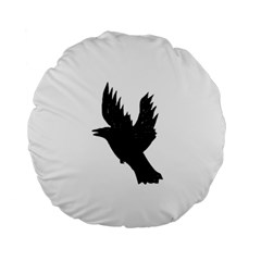 Crow Standard 15  Premium Round Cushions by JDDesigns