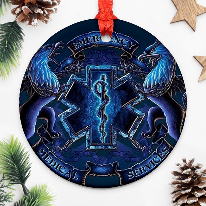 Ems Blue Ornament (Round) 