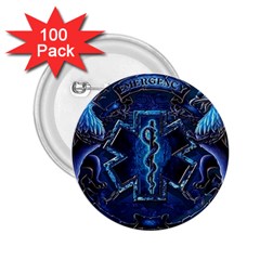 Ems Blue 2 25  Buttons (100 Pack)  by Bigfootshirtshop