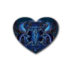 Ems Blue Rubber Coaster (heart) 