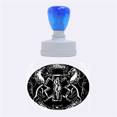 Ems Blue Rubber Oval Stamps