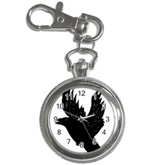 Hovering Crow Key Chain Watches by JDDesigns