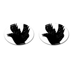 Hovering Crow Cufflinks (oval) by JDDesigns