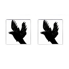 Hovering Crow Cufflinks (square) by JDDesigns