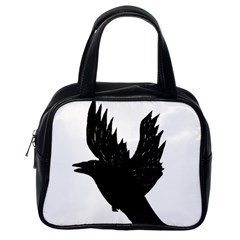 Hovering Crow Classic Handbags (one Side) by JDDesigns