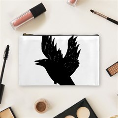 Hovering Crow Cosmetic Bag (medium)  by JDDesigns