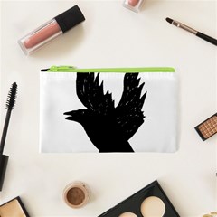 Hovering Crow Cosmetic Bag (xs) by JDDesigns