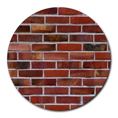 Colorful Brick Wall Round Mousepads by trendistuff