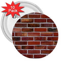 Colorful Brick Wall 3  Buttons (10 Pack) 