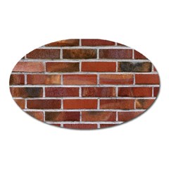 Colorful Brick Wall Oval Magnet by trendistuff