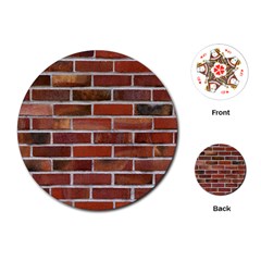 Colorful Brick Wall Playing Cards (round)  by trendistuff