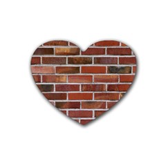 Colorful Brick Wall Heart Coaster (4 Pack) 