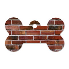 Colorful Brick Wall Dog Tag Bone (one Side) by trendistuff