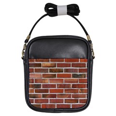 Colorful Brick Wall Girls Sling Bags by trendistuff