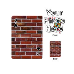 Colorful Brick Wall Playing Cards 54 (mini)  by trendistuff