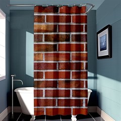 Colorful Brick Wall Shower Curtain 36  X 72  (stall) 