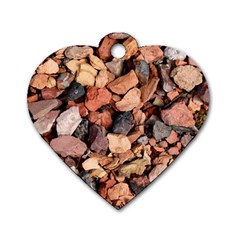 Colored Rocks Dog Tag Heart (one Side)