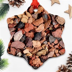 Colored Rocks Snowflake Ornament (2-side)