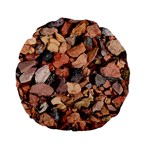 COLORED ROCKS Standard 15  Premium Flano Round Cushions Back