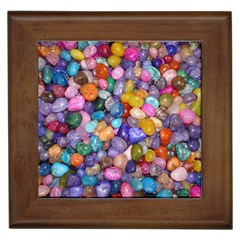 Colored Pebbles Framed Tiles