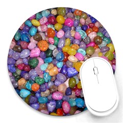 Colored Pebbles Round Mousepads by trendistuff