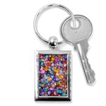 COLORED PEBBLES Key Chains (Rectangle)  Front