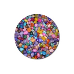 Colored Pebbles Magnet 3  (round) by trendistuff