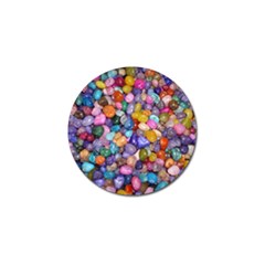 Colored Pebbles Golf Ball Marker (4 Pack) by trendistuff