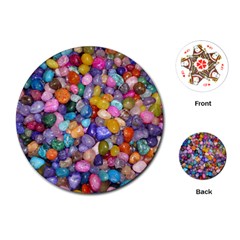 Colored Pebbles Playing Cards (round)  by trendistuff