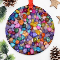 Colored Pebbles Round Ornament (two Sides)  by trendistuff