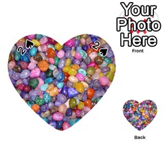 Colored Pebbles Playing Cards 54 (heart)  by trendistuff