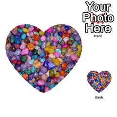 Colored Pebbles Multi-purpose Cards (heart) 