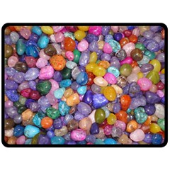 Colored Pebbles Fleece Blanket (large)  by trendistuff