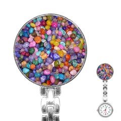 Colored Pebbles Stainless Steel Nurses Watches