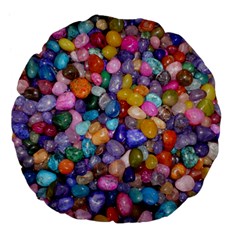 Colored Pebbles Large 18  Premium Flano Round Cushions by trendistuff