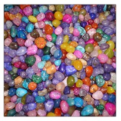 Colored Pebbles Large Satin Scarf (square)