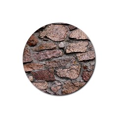 Cemented Rocks Rubber Coaster (round)  by trendistuff