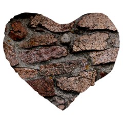 Cemented Rocks Large 19  Premium Heart Shape Cushions