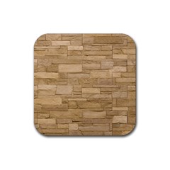 Block Wall 2 Rubber Coaster (square)  by trendistuff