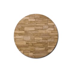 Block Wall 2 Rubber Coaster (round)  by trendistuff