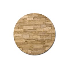 Block Wall 2 Magnet 3  (round) by trendistuff