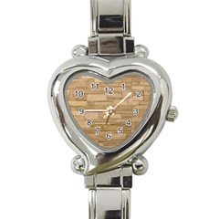 Block Wall 2 Heart Italian Charm Watch