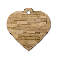 Block Wall 2 Dog Tag Heart (two Sides)