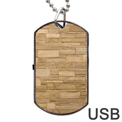 Block Wall 2 Dog Tag Usb Flash (two Sides) 