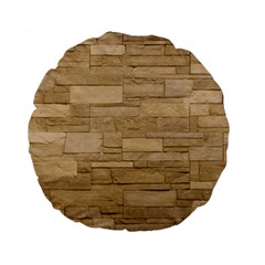 Block Wall 2 Standard 15  Premium Round Cushions by trendistuff