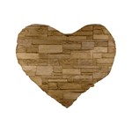 BLOCK WALL 2 Standard 16  Premium Heart Shape Cushions Front