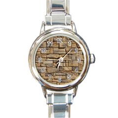 Block Wall 1 Round Italian Charm Watches