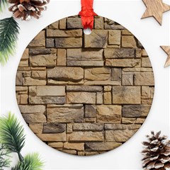 Block Wall 1 Ornament (round)  by trendistuff